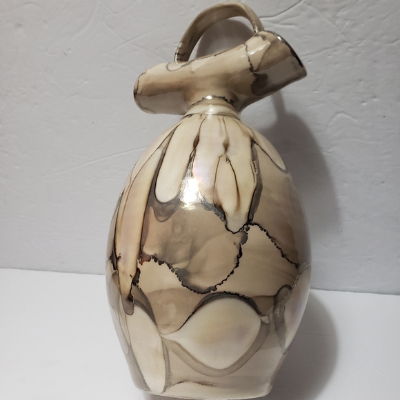 Vintage BRUCE FAIRMAN Pottery Studio Art Iridescent Large Vase - Picture 5 of 7
